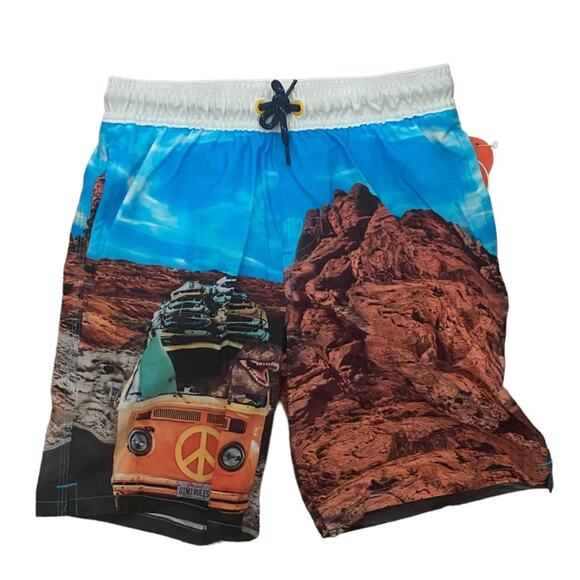 Boys Rocky Mountain Dinosaur Surf Board Swim Shorts Size 14/16 NWOT - Picture 1 of 2